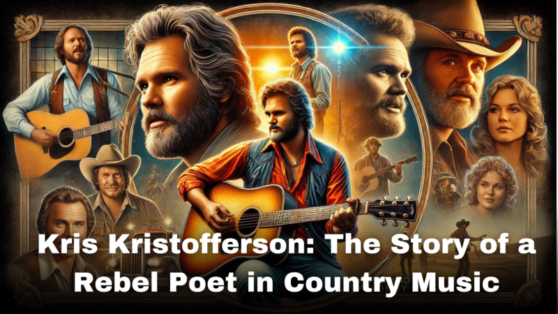 image for your blog about Kris Kristofferson. It captures his iconic presence, blending both his music and acting careers with a nostalgic, country-western aesthetic